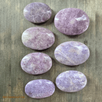 Image 6 of Lepidolite Palm Stones, Crystal, Palm Stone, For Crown Chakra Stone for Calming & Stress Relief 