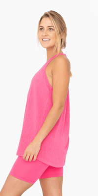 Image 2 of DP FITNESS HOT PINK TUNIC TANK