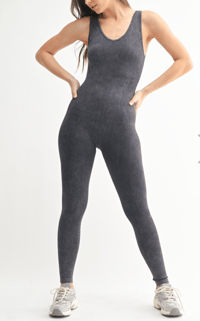 Image 1 of DP FITNESS RIBBED SEAMLESS SCULPT JUMPSUIT 
