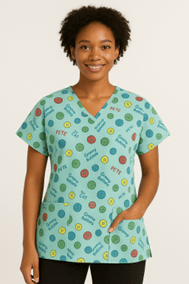 Image 2 of Pete The Cat Scrub Top
