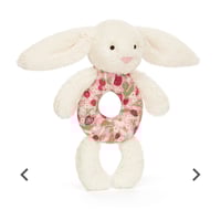 Blossom Cream Bunny ‘Berry’ Ring Rattle