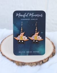 Image 1 of CAT WITCH HAT Charm Earrings