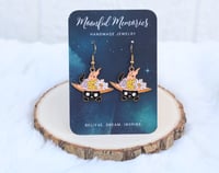 Image 2 of CAT WITCH HAT Charm Earrings