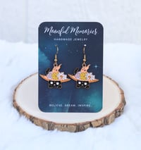 Image 3 of CAT WITCH HAT Charm Earrings