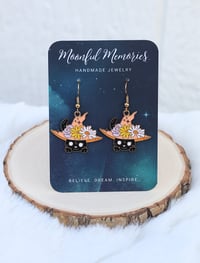 Image 5 of CAT WITCH HAT Charm Earrings