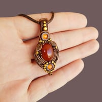 Image 2 of Dainty Carnelian Fairy Woodland Pendant