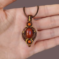 Image 3 of Dainty Carnelian Fairy Woodland Pendant