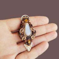 Image 2 of Forest Fairy Moonstone & Tigers Eye Pendant