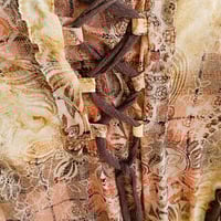 Image 11 of Brown Forest Leaves Paisley Dress With Scarf  - S/M/L/XL