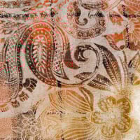 Image 9 of Brown Forest Leaves Paisley Dress With Scarf  - S/M/L/XL