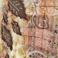 Image 10 of Brown Forest Leaves Paisley Dress With Scarf  - S/M/L/XL