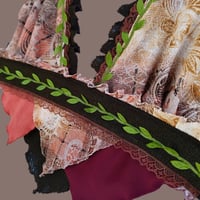 Image 9 of Dark Green Rust Orange Paisley Leafy Fairy Set - L/XL