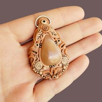 Image 2 of Peachy Peach Moonstone Pendant