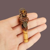 Image 4 of Bronze Leaf Tiger Eyes Wood Necklace