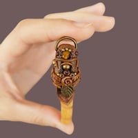 Image 6 of Bronze Leaf Tiger Eyes Wood Necklace