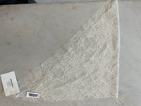 Image 9 of Lace triangle scarf ivory 
