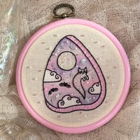 Kitty Ghost Ouija Planchette Embroidery