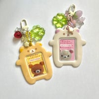 Image 1 of Rilakkuma and Korilakkuma Photo Key Chain