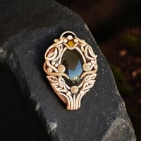 Image 1 of Obsidian & Tiger Eye Pendant