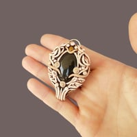 Image 2 of Obsidian & Tiger Eye Pendant