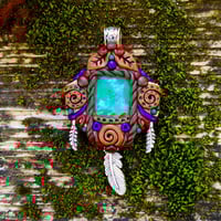 Image 1 of Silver Leaf Chrysoprase Pendant