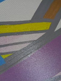 Image 7 of SOLD Kabuki with silver leaf on canvas