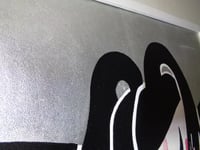 Image 5 of SOLD Kabuki with silver leaf on canvas