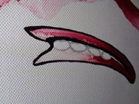 Image 9 of SOLD Kabuki with silver leaf on canvas