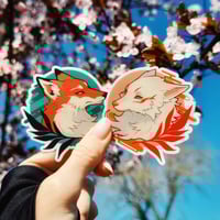 Image 3 of STICKERS - Japanese Fox and White Wolf (S20)