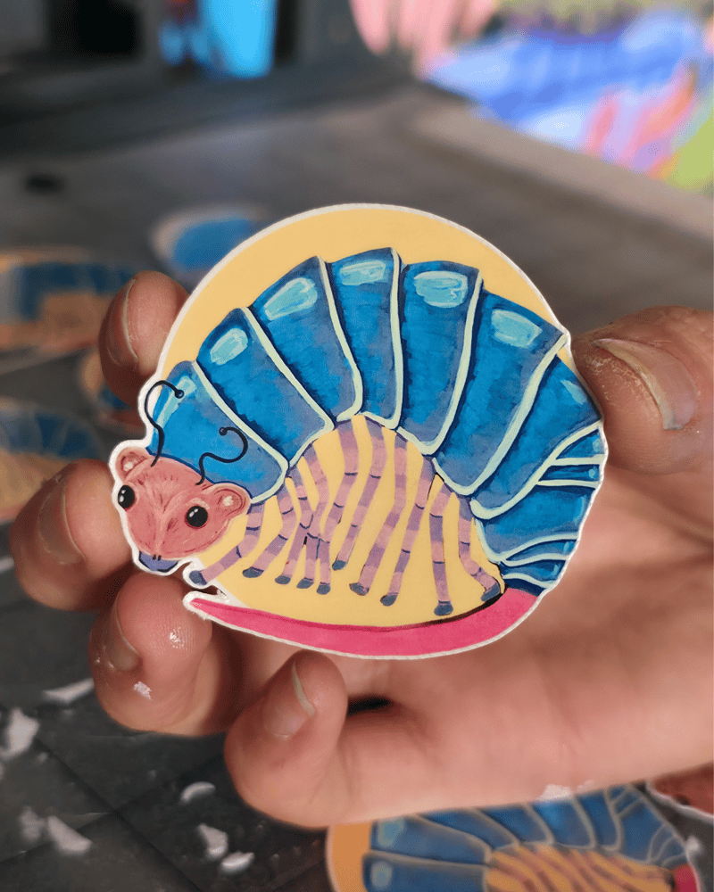 Image of Mouse-isopod sticker | Free shipping