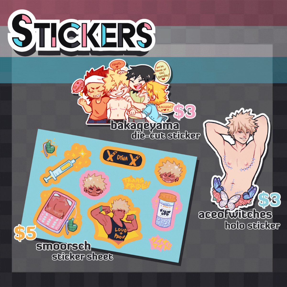 Image 1 of Flat Merch | Stickers & Prints