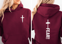 Image 1 of Pocket White Cross Youth Hoodie