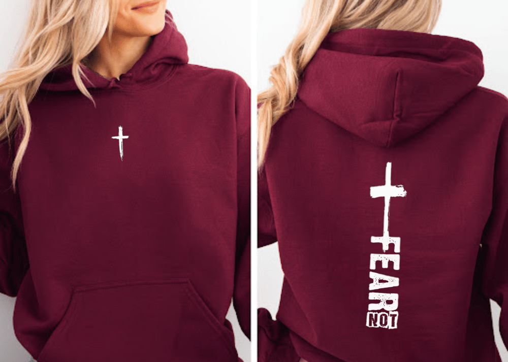 Image of Chest White Cross Adult Hoodie