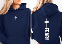 Image 4 of Chest White Cross Adult Hoodie