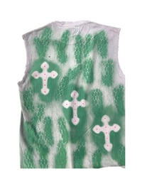 Image 5 of Green over smoke grey 1 of 1 punisher sleeveless shirt