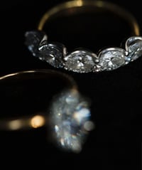 Image 3 of Princess Cut Ring Set 
