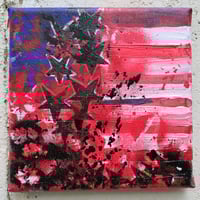 Image 1 of Sean Worrall - Stripes No.34 (Broke) - Acrylic on canvas, 15x15cm (Feb 2025) 