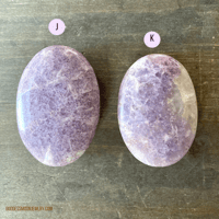 Image 5 of Lepidolite Palm Stones, Crystal, Palm Stone, For Crown Chakra Stone for Calming & Stress Relief 
