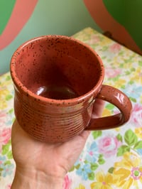 Image 2 of speckled poppy mug