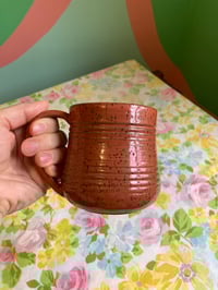Image 3 of speckled poppy mug