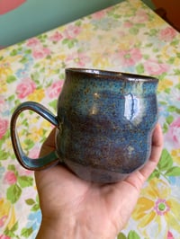 Image 3 of turquoise speckled mug