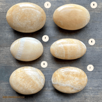 Image 5 of Mango Calcite Palm Stone, Orange Calcite, Crystal Palm stone, For Motivation, Joy & Empowerment