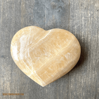 Image 1 of Mango Calcite Crystal Heart, Orange Calcite, Crystal Heart, For Motivation, Joy & Empowerment