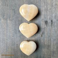 Image 3 of Mango Calcite Crystal Heart, Orange Calcite, Crystal Heart, For Motivation, Joy & Empowerment