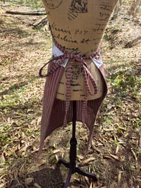 Image 7 of Cotton Apron in Mushrooms & Mocha Stripes
