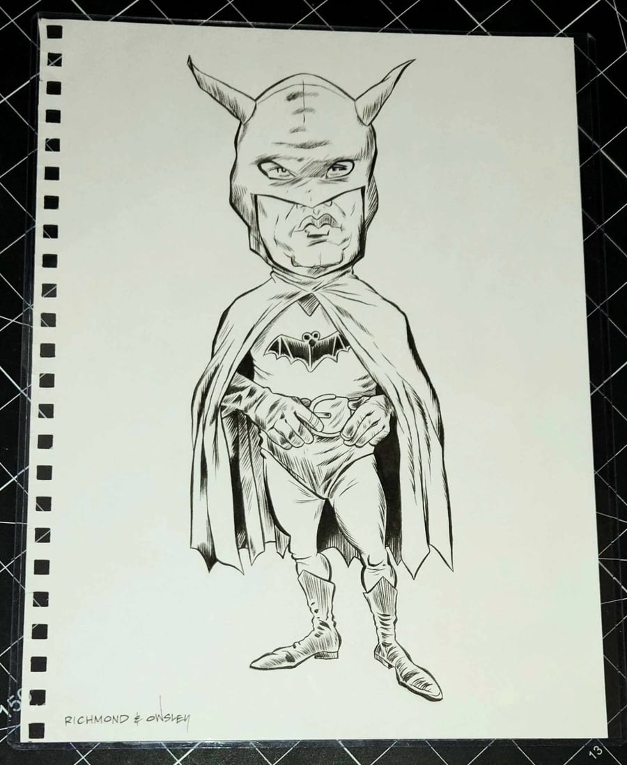 Image of THE BATMAN...ROBERT LOWERY! OWSLEY INKS OVER RICHMOND! 1949 MOVIE SERIAL "BATMAN and ROBIN"!