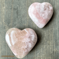 Image 2 of Rose Calcite Crystal Heart, Pink Calcite, Crystal Heart, For Self-Love, & Emotional Healing