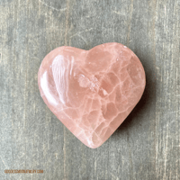 Image 1 of Rose Calcite Crystal Heart, Pink Calcite, Crystal Heart, For Self-Love, & Emotional Healing