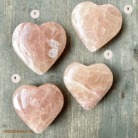 Image 4 of Rose Calcite Crystal Heart, Pink Calcite, Crystal Heart, For Self-Love, & Emotional Healing