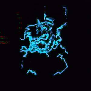 Image of Wattaildragon Dragon Glow in the Dark Brushstroke Card Experiment